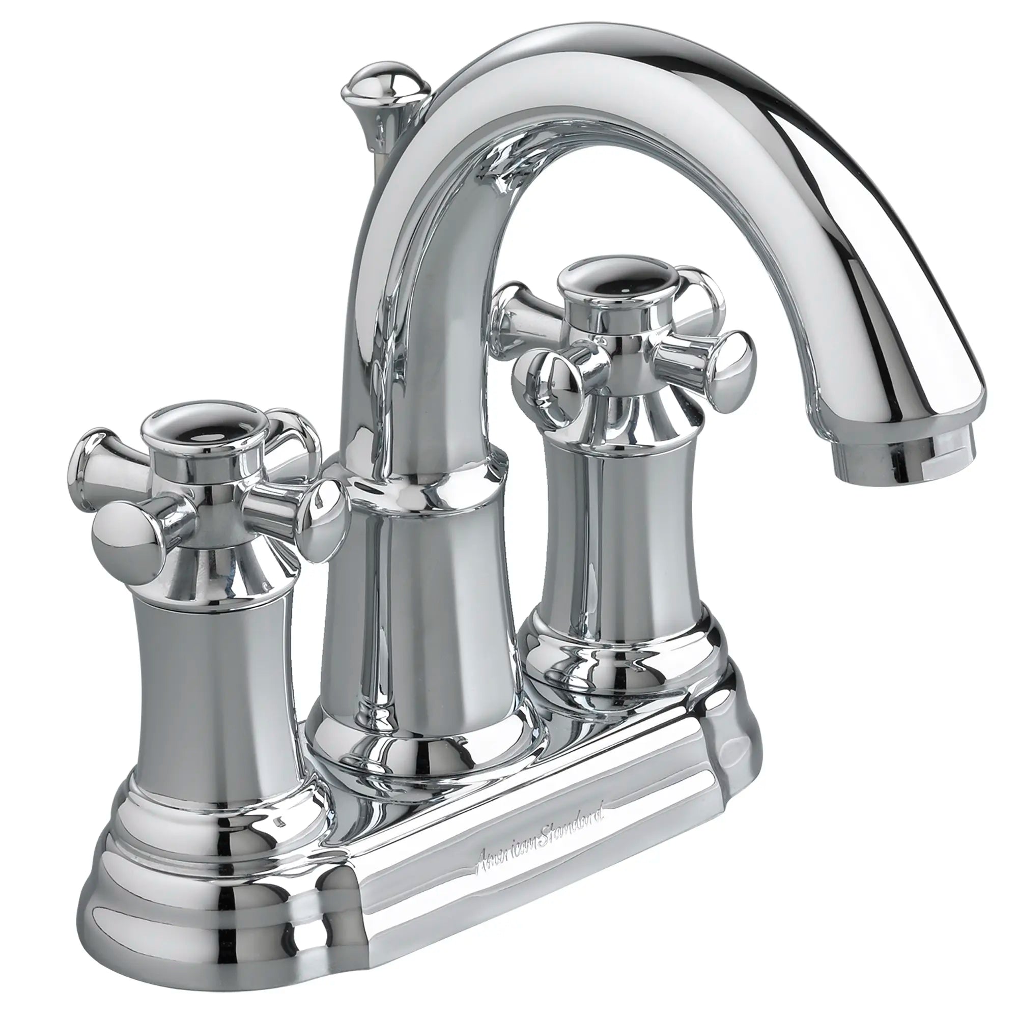 Portsmouth 4-In. Centerset 2-Handle Crescent Spout Bathroom Faucet 1.2 GPM with Cross Handles — image 1